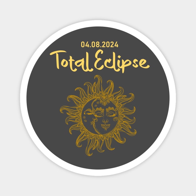 Total Solar Eclipse 2024 Magnet by VanArt